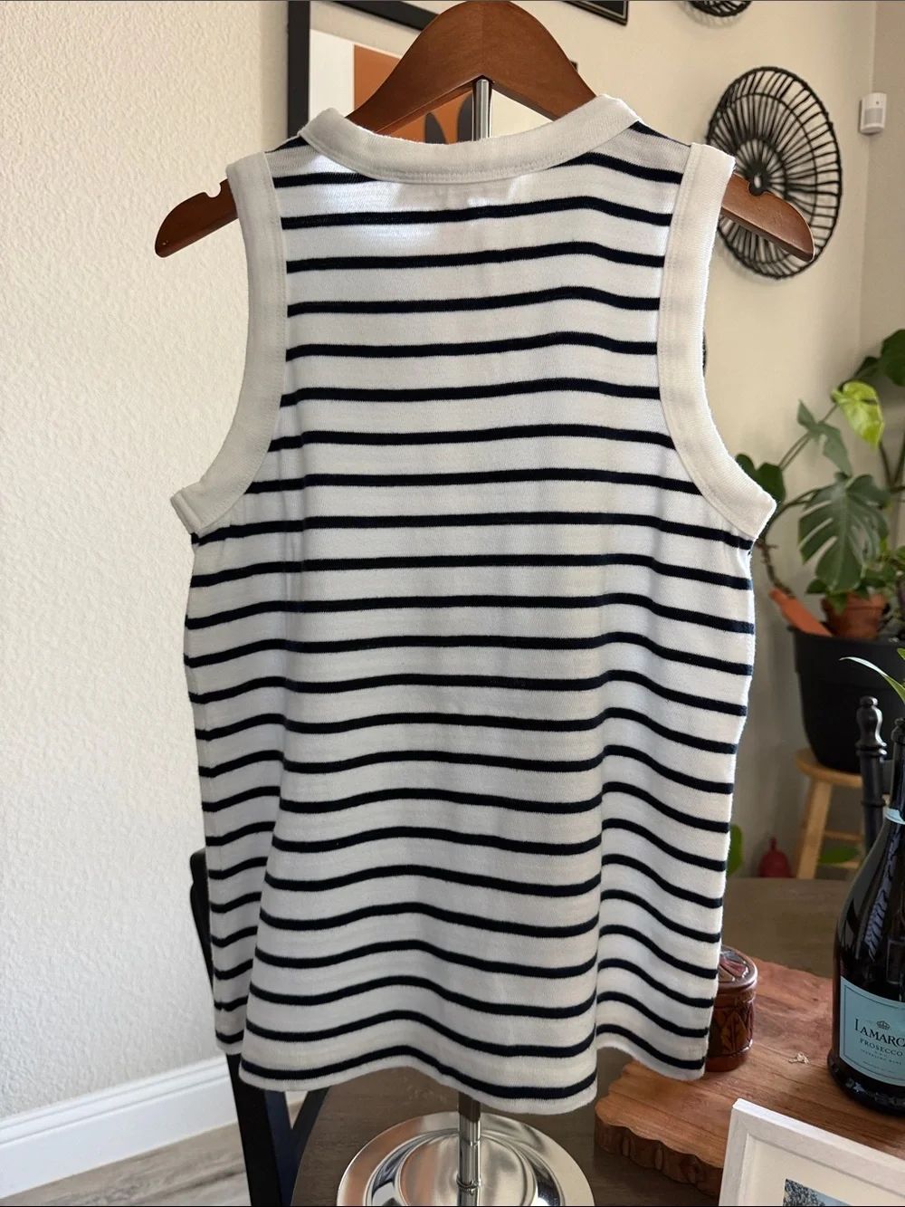 NWT Loft White Blue Striped Tank Top Cotton XS Nautical Sleeveless Classic - Picture 5 of 9